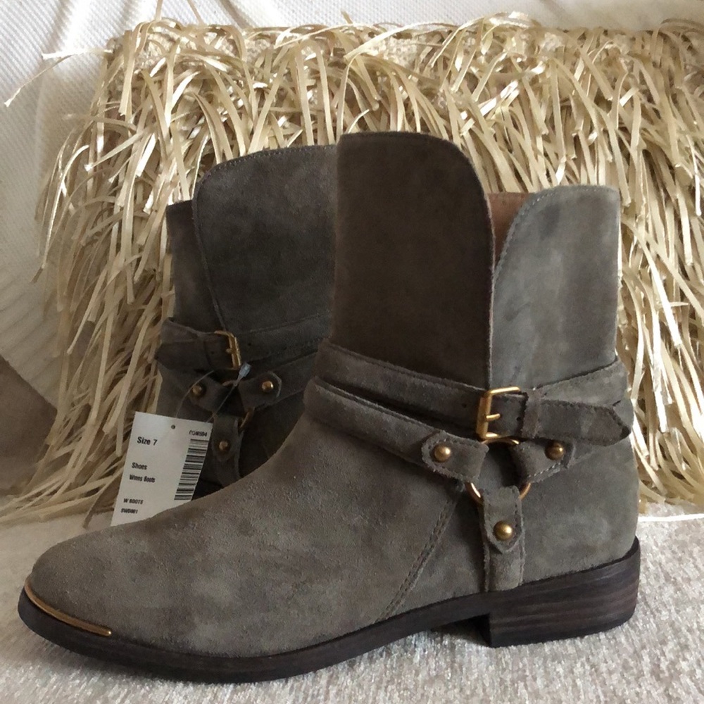 Brand New UGG Kelby Bootie Boots Suede Mouse SPRING